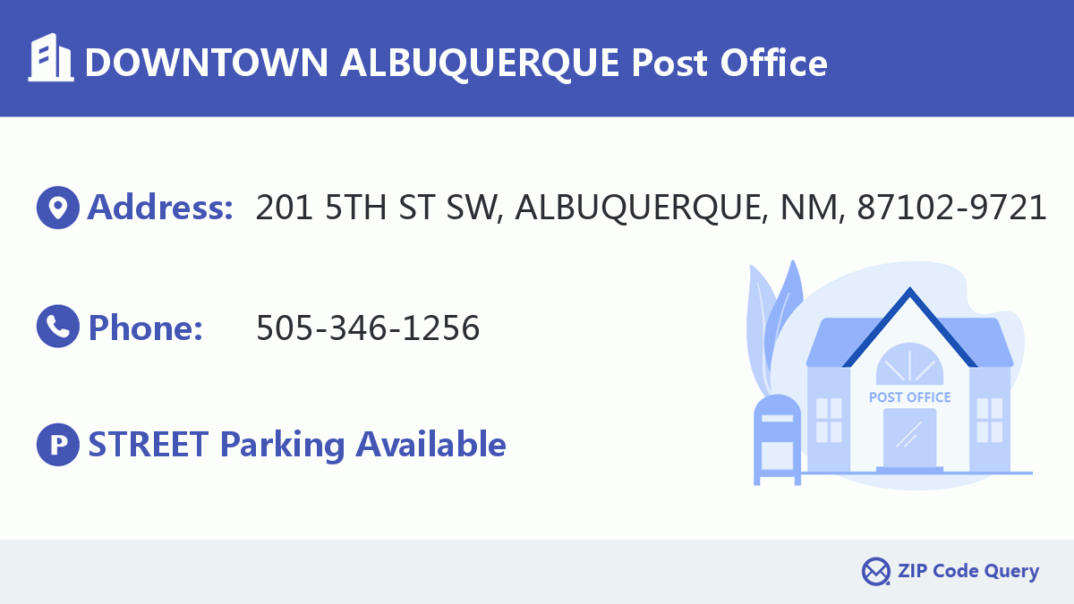 DOWNTOWN ALBUQUERQUE Post Office New Mexico United States ZIP Code 5 Plus 4 