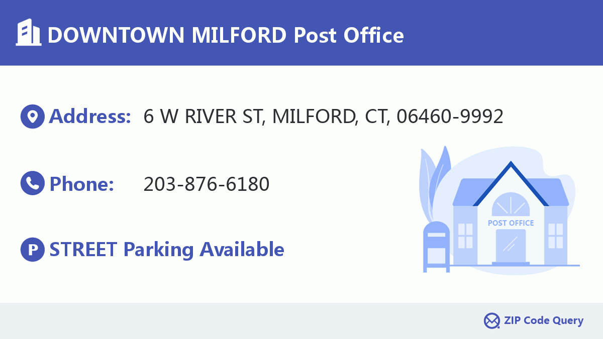 DOWNTOWN MILFORD Post Office Connecticut United States ZIP Code 5 Plus 4 