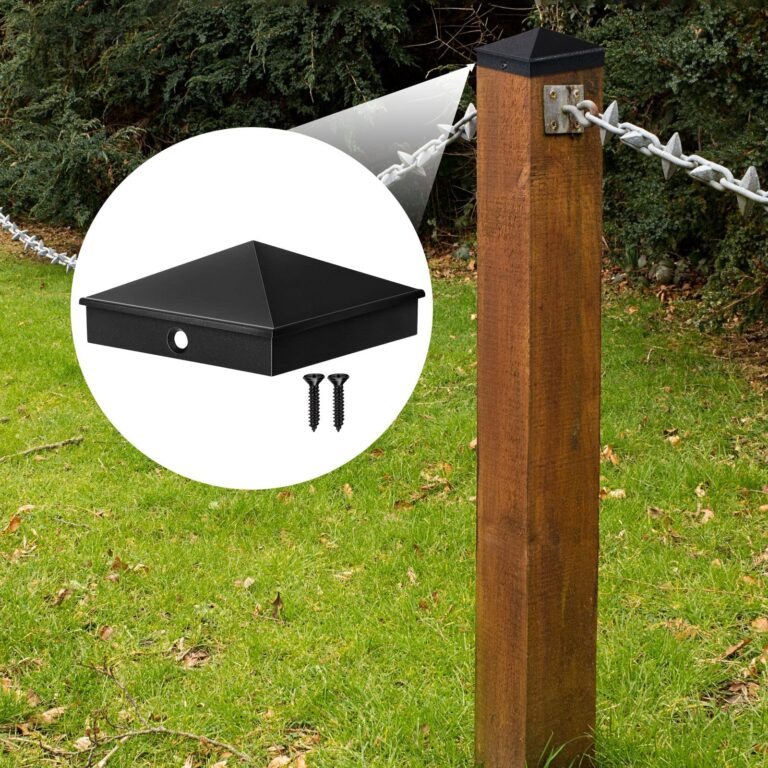 Dunzy 16 Pcs 6 X 6 Post Caps Aluminum Pyramid Decorative Fence Post Covers Works Only For Actual 5 5 X 5 5 Wood Square Metal With Screws For Corridors Decks Mailbox Pole Black Amazon