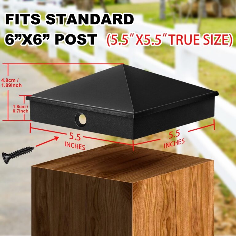 Dunzy 16 Pcs 6 X 6 Post Caps Aluminum Pyramid Decorative Fence Post Covers Works Only For Actual 5 5 X 5 5 Wood Square Metal With Screws For Corridors Decks Mailbox Pole Black Amazon