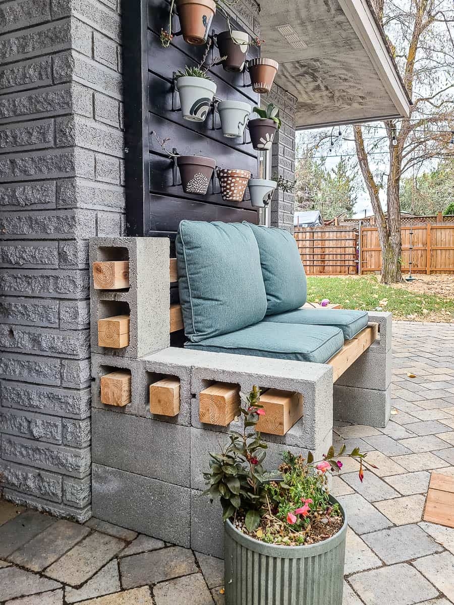 Easy DIY Concrete Block Bench For Outdoor Seating Making Manzanita