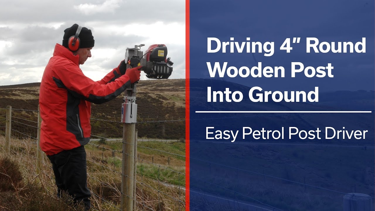 Easy Petrol Post Driver 4 Round Wooden Post CHPD 78mm Model YouTube
