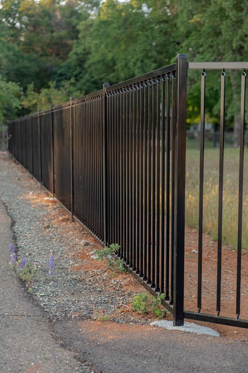 Easy Property Enhancement With Powder Coated Black Iron Posts With Cap Ornamental Fence Products