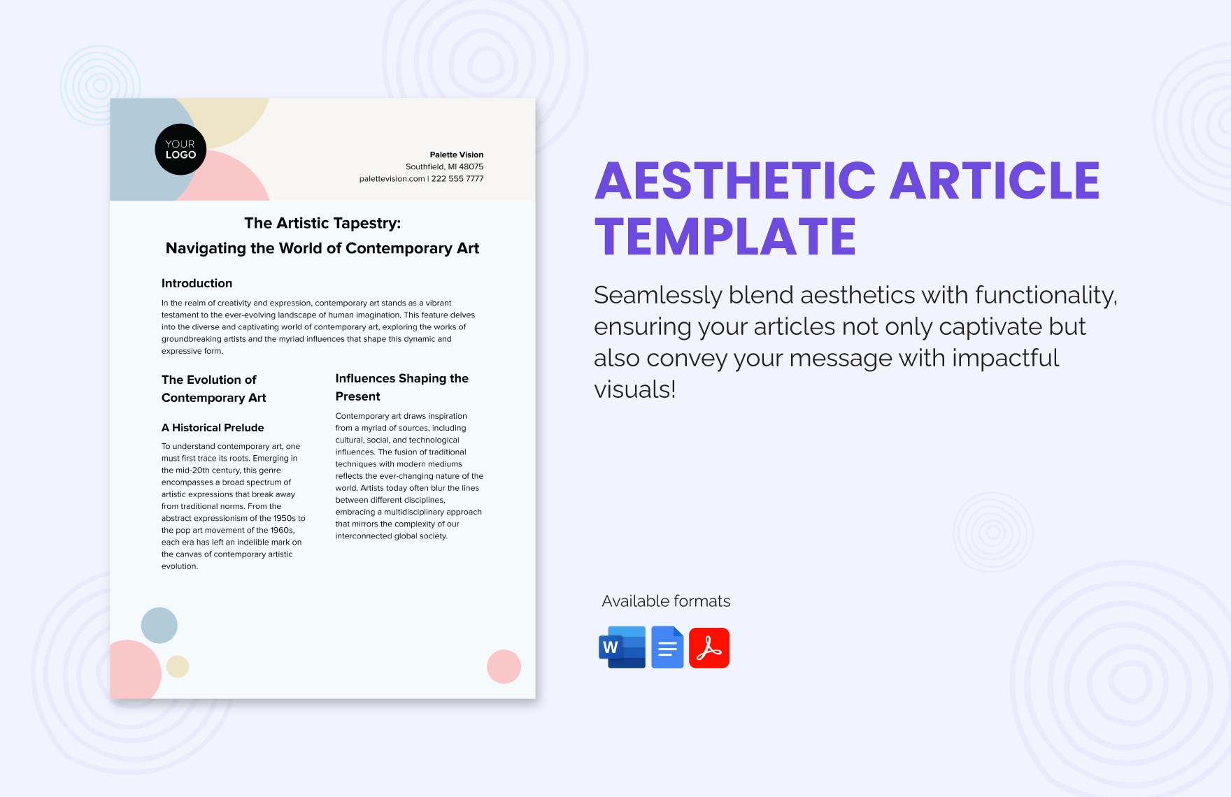 aesthetic google docs page color