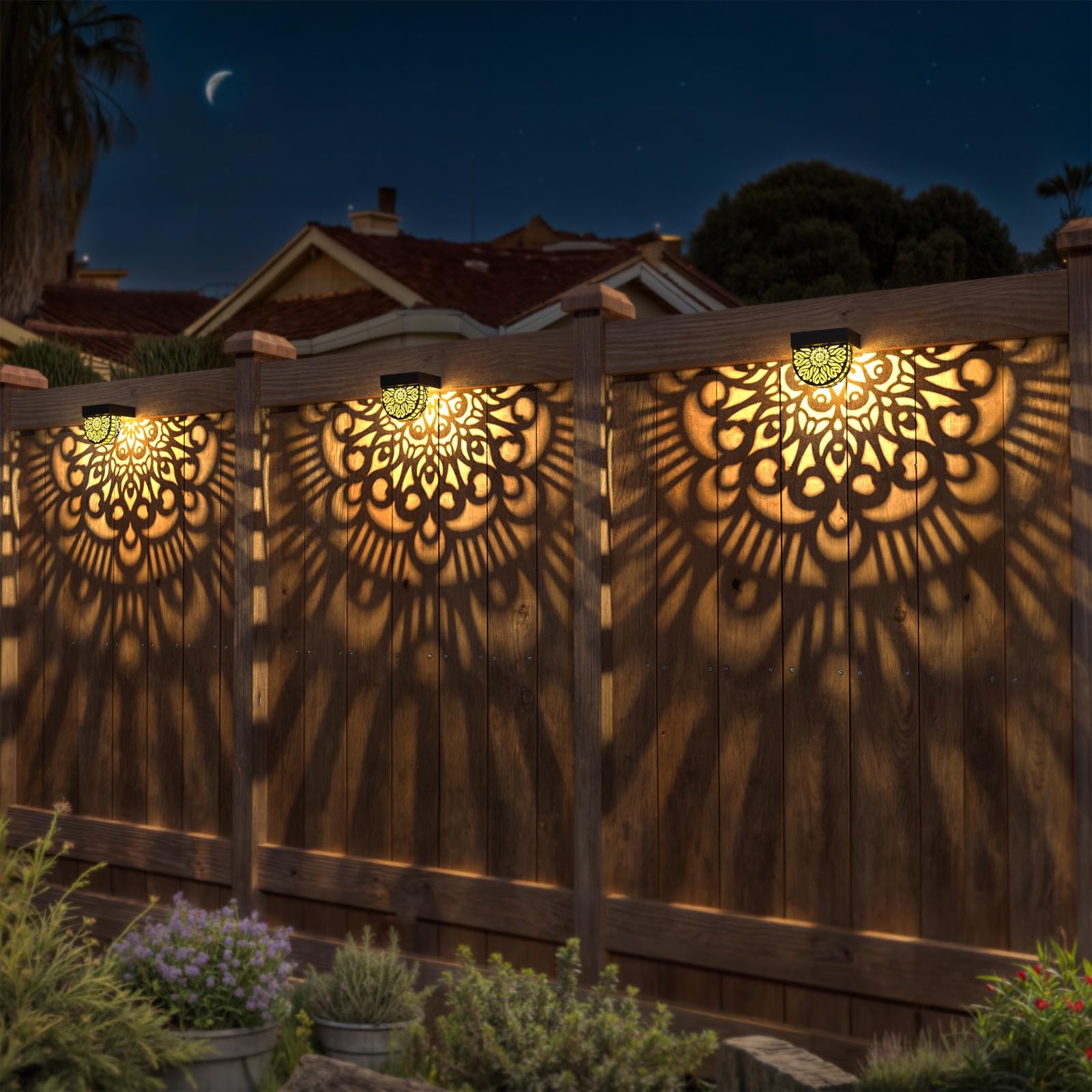 solar lights for fence posts