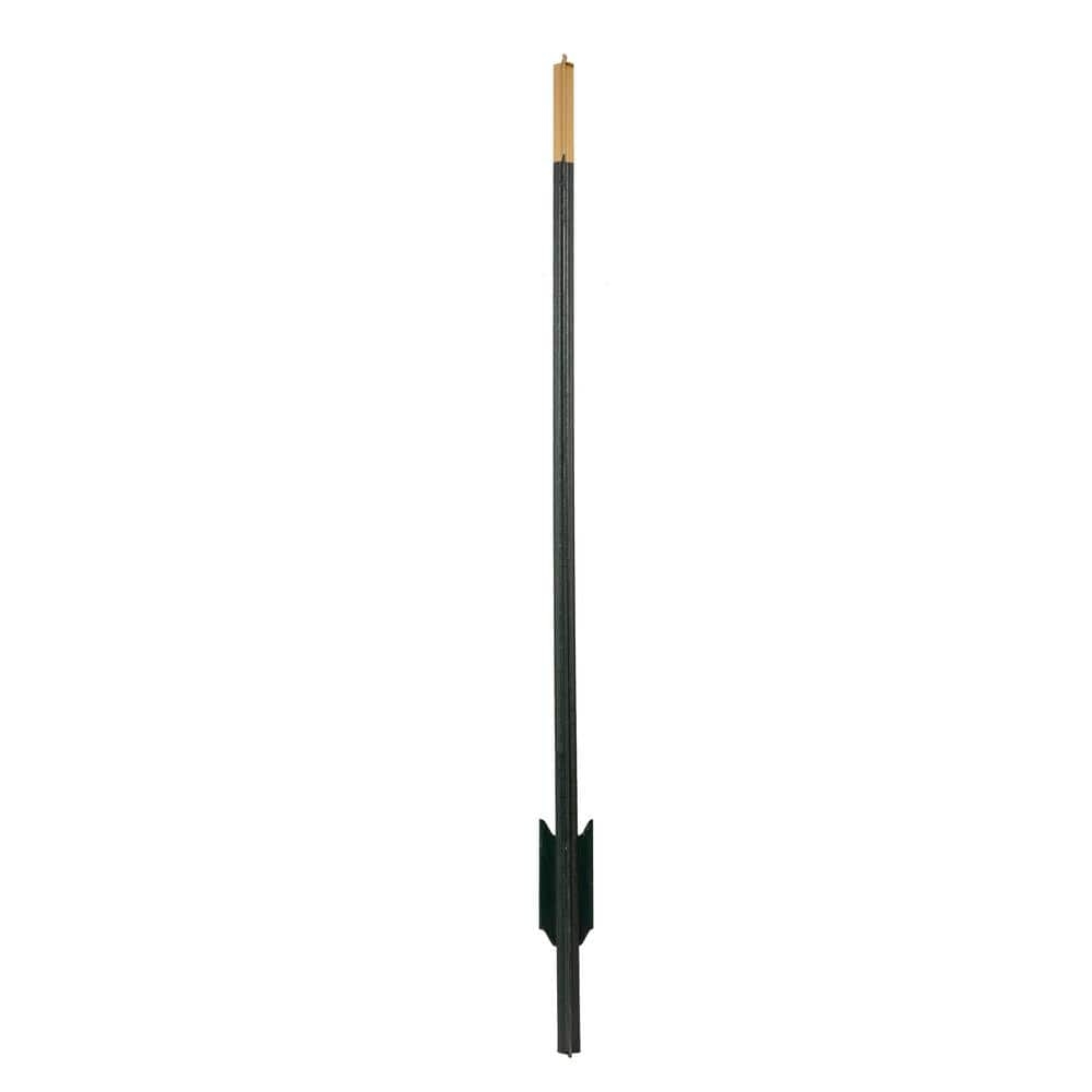 Everbilt 1 3 4 In X 3 1 2 In X 5 1 2 Ft Green Steel Fence T Post 710249910 The Home Depot