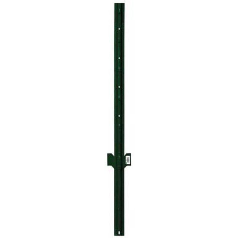 Everbilt 3 In X 3 In X 6 Ft Green Steel Fence Heavy Duty U Post With Anchor Plate 901156EB The Home Depot