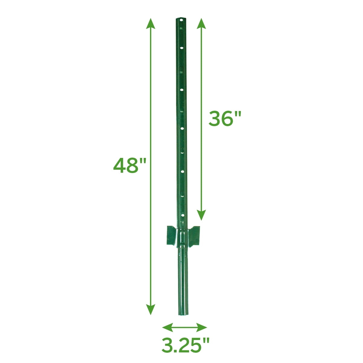 Expert Gardener Powder Coated Steel Fence U Post Green 4 Walmart
