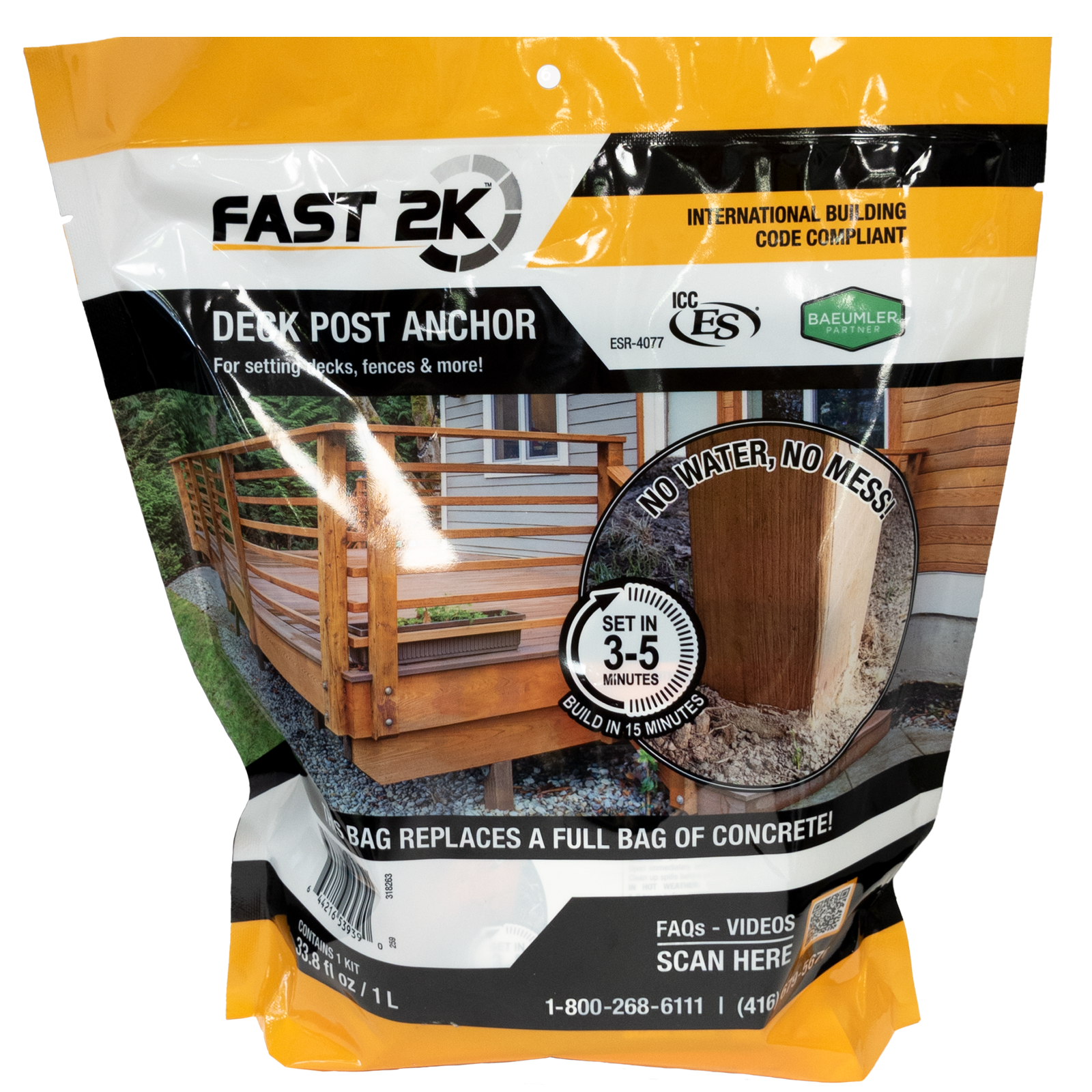 Fast 2K Deck Post Anchor 33 8 Pound s Fast Setting Concrete Mix In The Concrete Cement Stucco Mixes Department At Lowes
