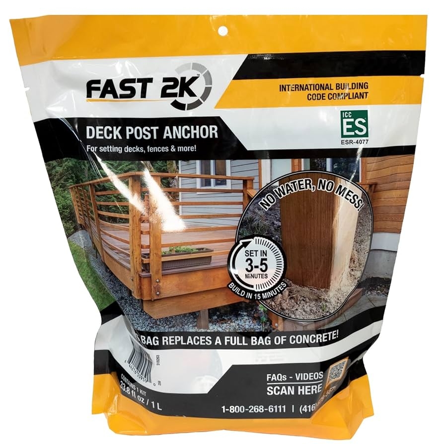 Fast 2K Deck Post Mix Expanding Foam Concrete Alternative For Deck Post Fence Post Mailbox Playground Equipment Installs Fast Setting Post Foam Amazon Tools Home Improvement