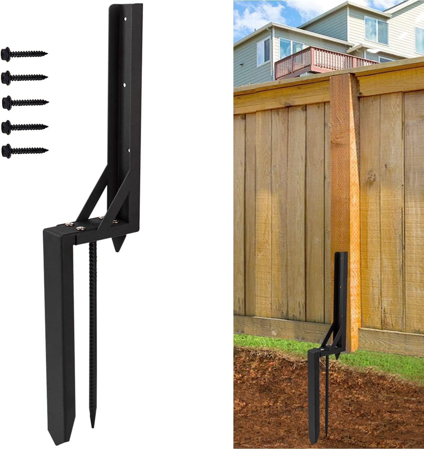 fence post repair brackets