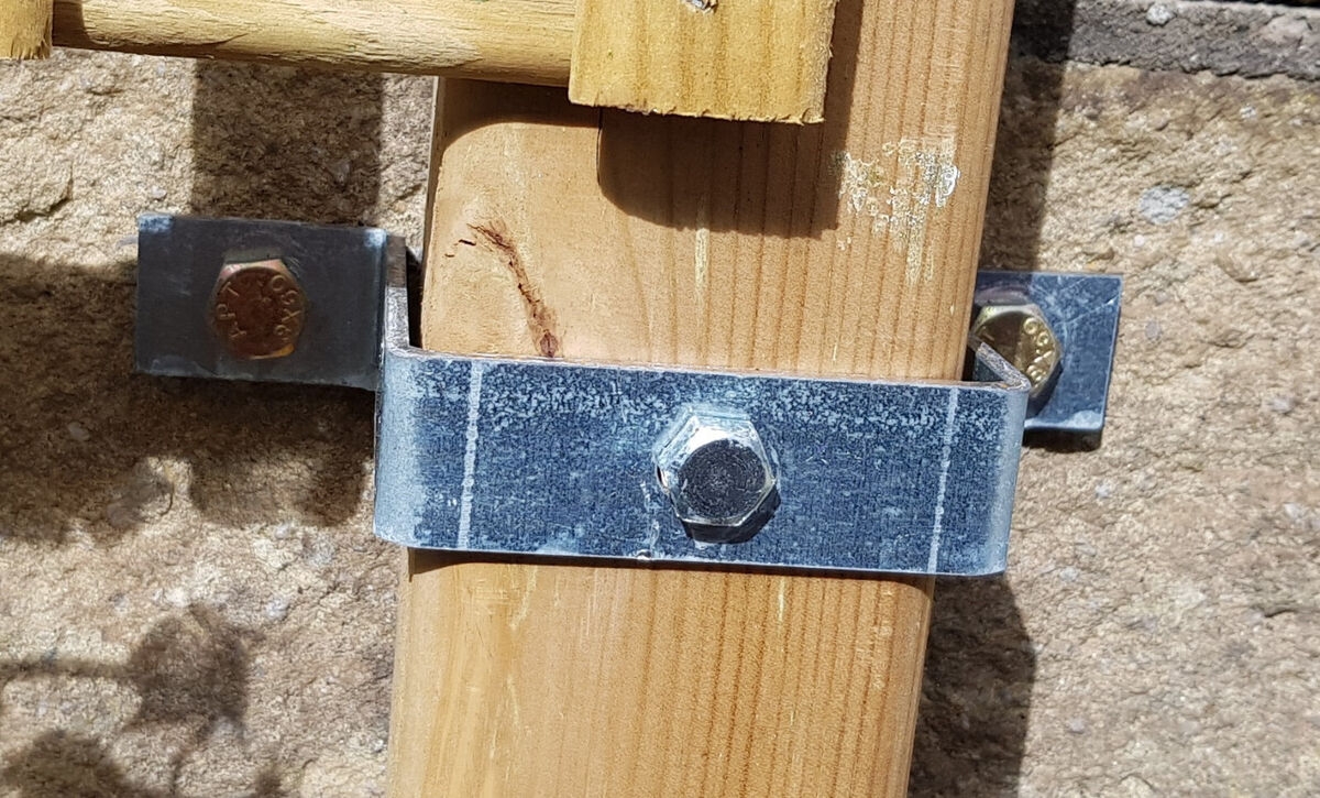 Fence Post To Flat Wall Fixing 3 x3 75x75mm Only Wall Band Wooden Panel EBay