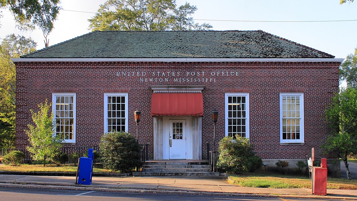 File Post Office Newton Mississippi jpg Wikimedia Commons