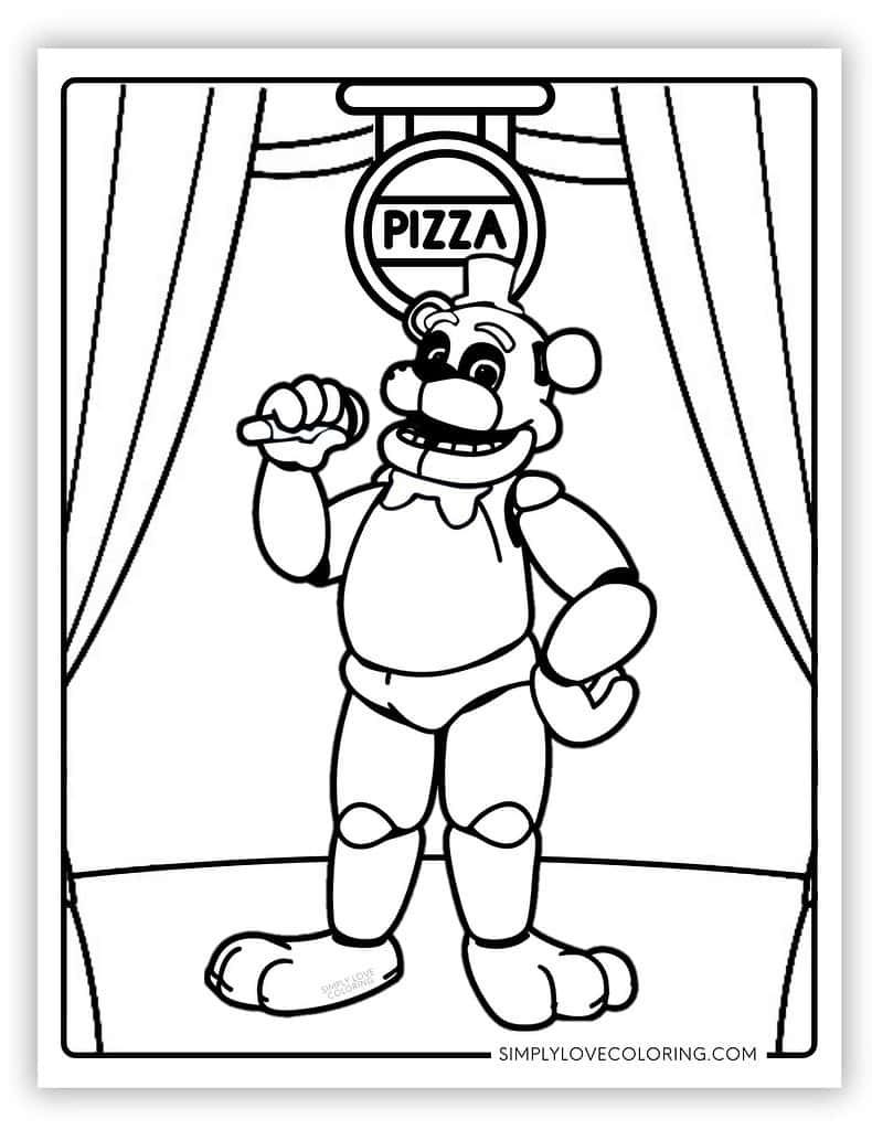 FNAF Coloring Pages Five Nights At Freddy s Free PDF Downloads Simply Love Coloring