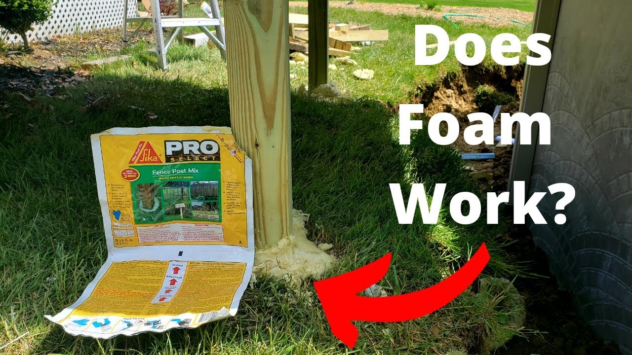 FOAM VS CONCRETE Fence Post Setting Test This May Be One Of The Coolest Products Reviewed Yet YouTube