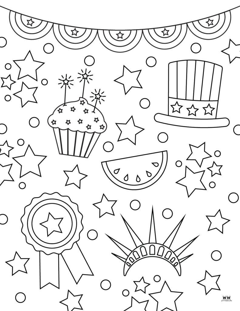 aestetic fourth of july coloring pages