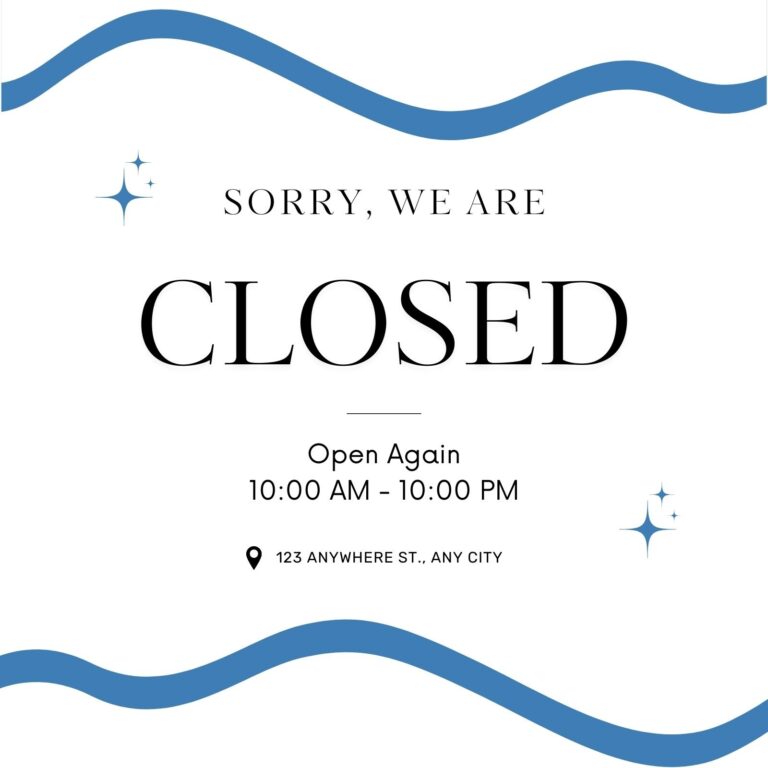 Free And Customizable Closed Templates