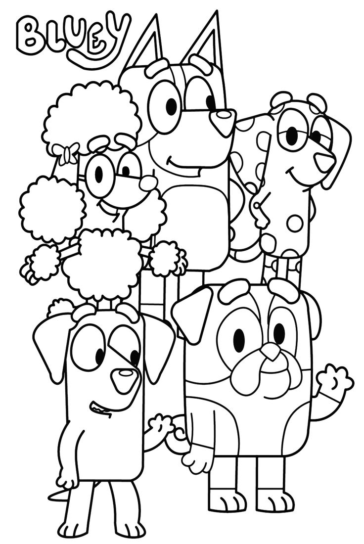 Free Bluey Coloring Pages Bluey Coloring Pages Coloring Pages For Kids And Adults
