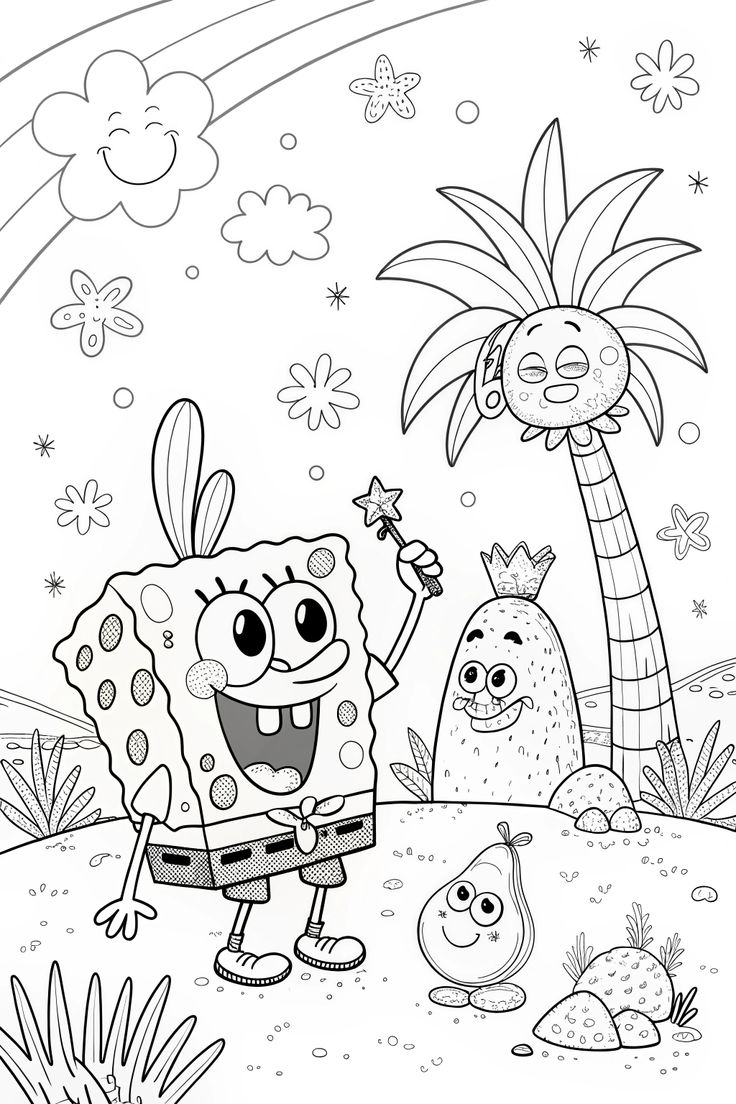 spongebob coloring pages free pdf printables artofit