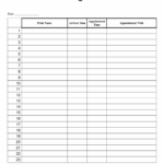 Free Patient Sign in Sheet Template PDF Word EForms
