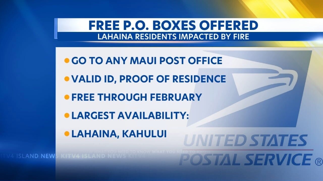 Free PO Boxes For Impacted Lahaina Residents Devastation In Lahaina Kitv
