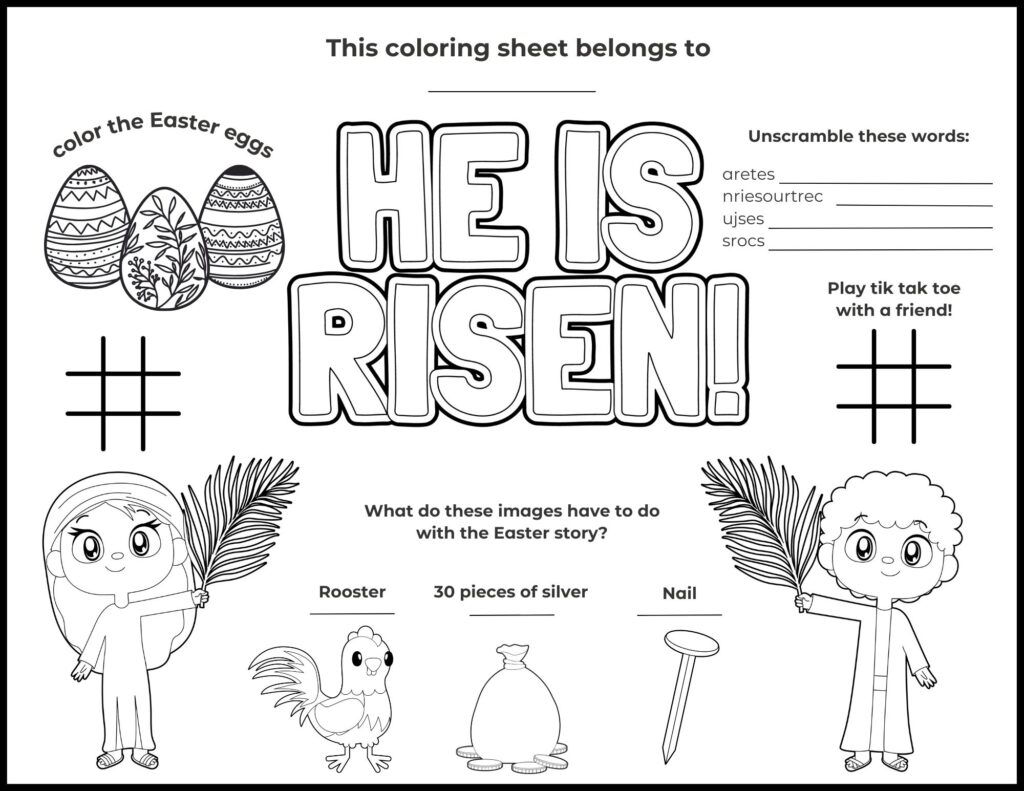 Free Printable Easter Placemats Healing Home