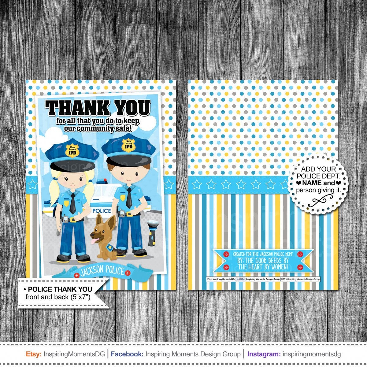 thank you police officer free printable