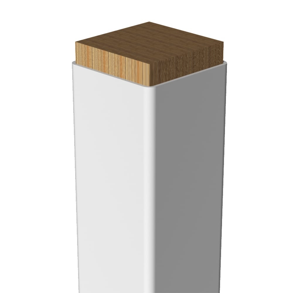 Freedom 4 in X 4 in X 4 ft White Vinyl Deck Post Sleeve In The Deck Posts Post Sleeves Department At Lowes