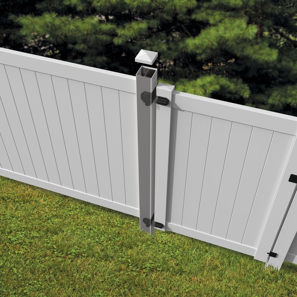 Freedom 5x5x106 5 in Silver Metal Post Insert For Vinyl Fence In The Fence Hardware Parts Tools Department At Lowes