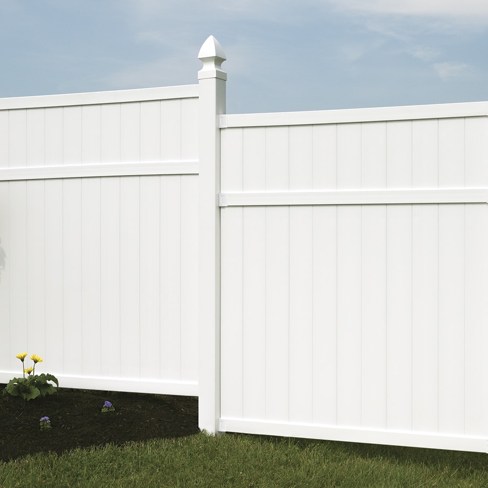 Freedom 8 ft H X 4 in W White Vinyl Blank Fence Post In The Vinyl Fencing Department At Lowes