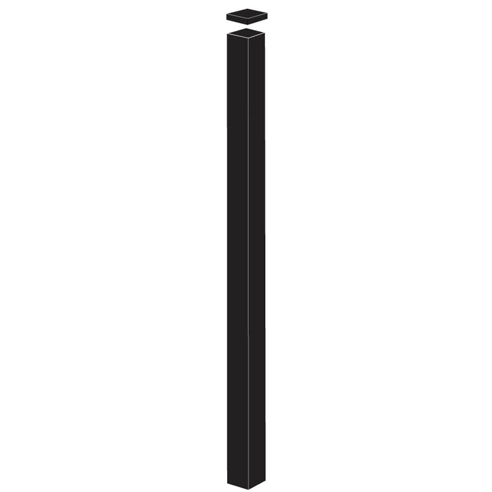 Freedom 9 ft H X 2 in W Black Aluminum Decorative Blank Fence Post In The Metal Fencing Department At Lowes