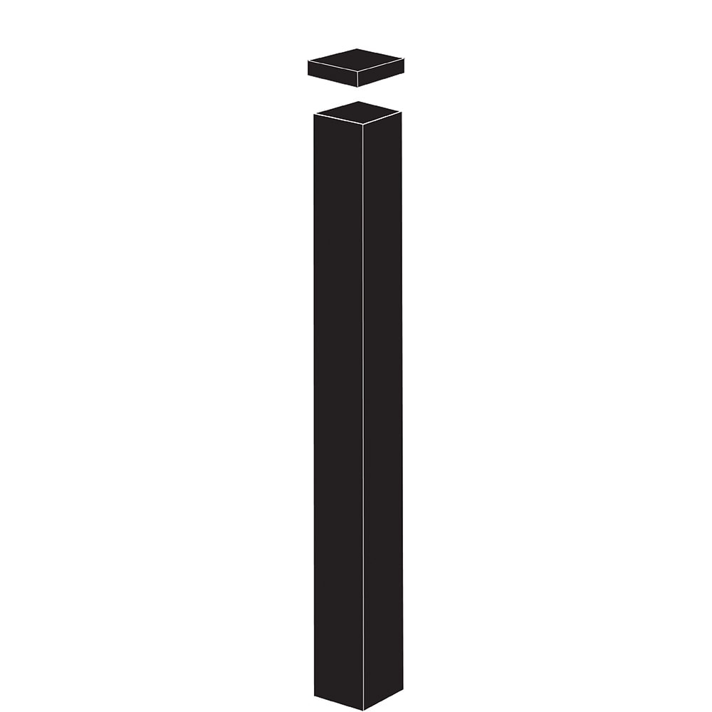 Freedom 9 ft H X 4 in W Black Aluminum Decorative Blank Fence Post In The Metal Fencing Department At Lowes