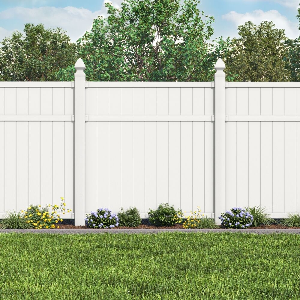 Freedom 9 ft H X 5 in W White Vinyl Blank Fence Post In The Vinyl Fencing Department At Lowes
