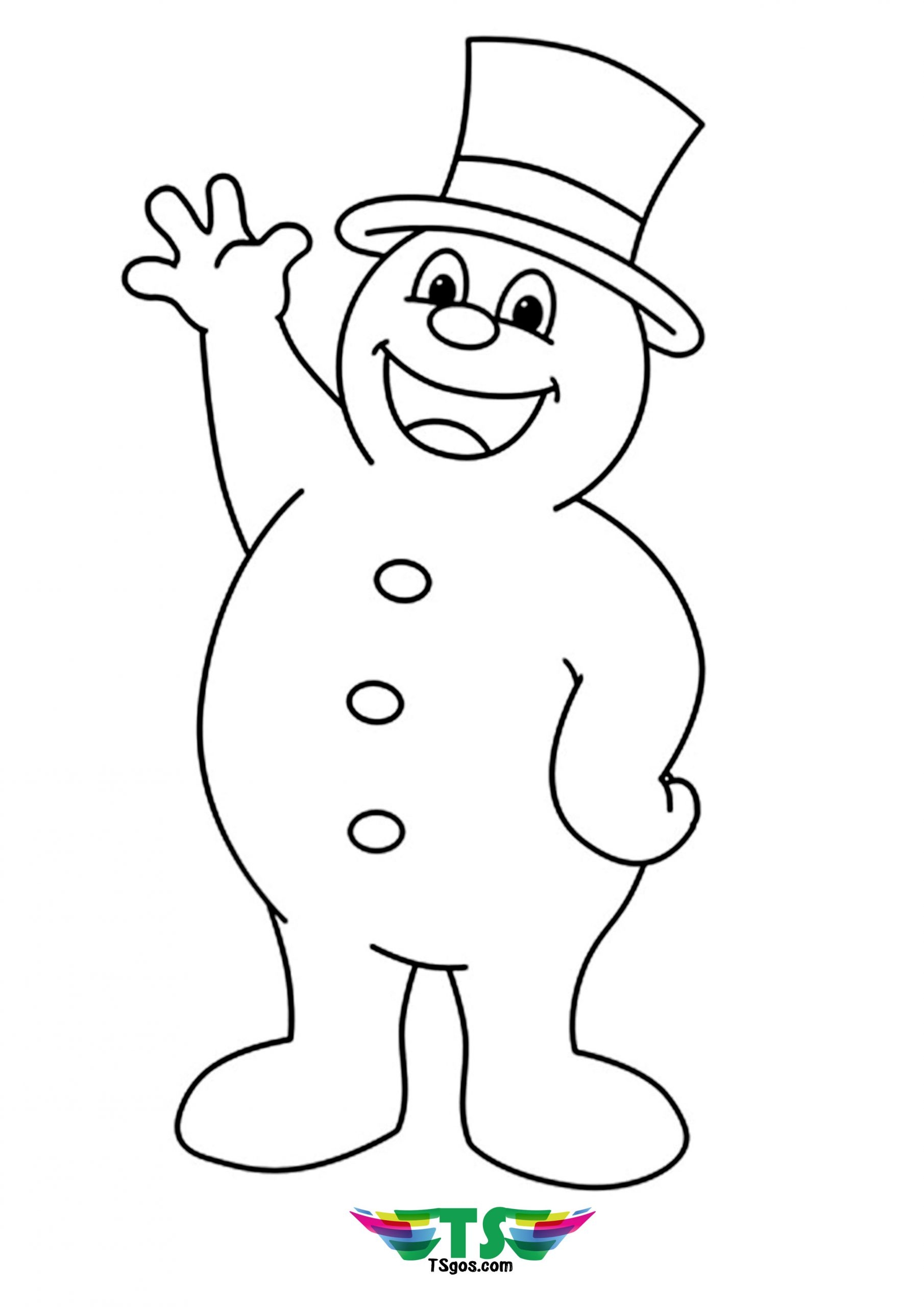 Frosty The Snowman Coloring Page TSgos TSgos