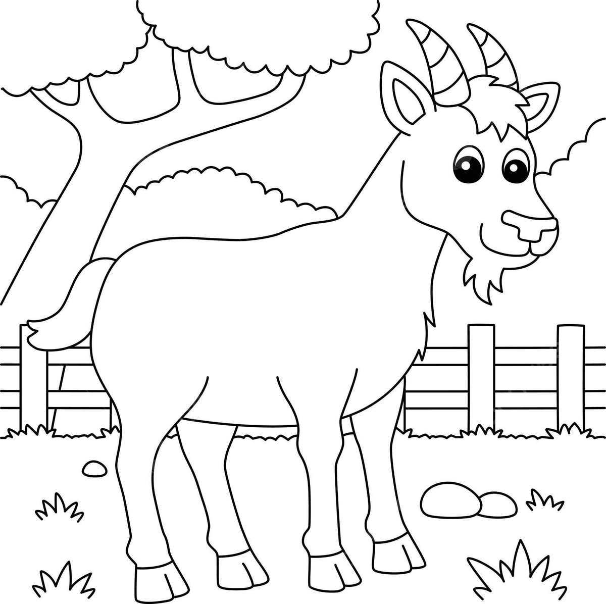 Goat Coloring Page For Kids Clip Art Coloring Book Zoo Vector Book Drawing Lip Drawing Ring Drawing Illustration Background And Wallpaper For Free Download Pngtree