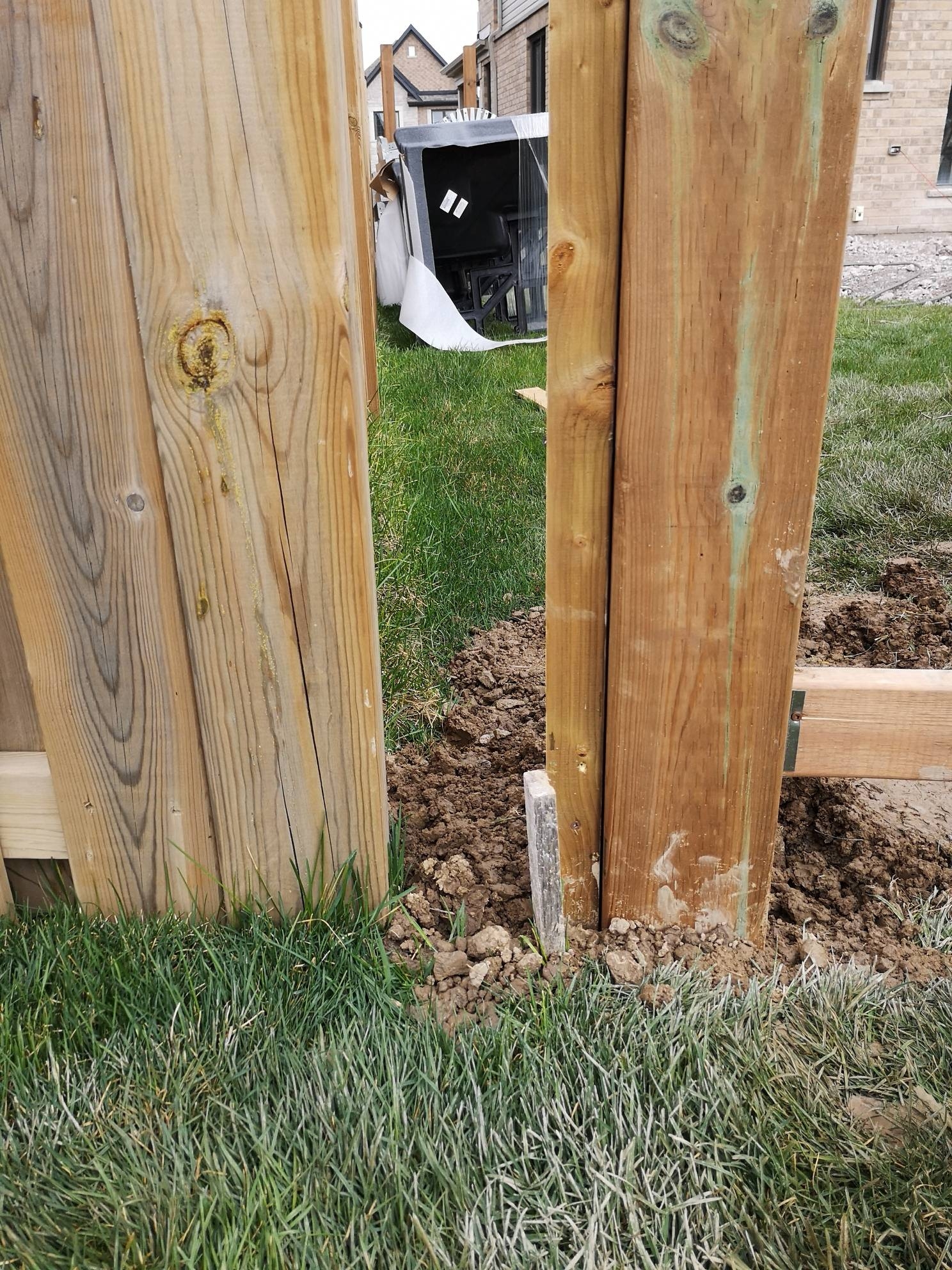 How Can I Close A Gap Between My Fence And My Neighbor s That s On His Side Of The Property Line Home Improvement Stack Exchange