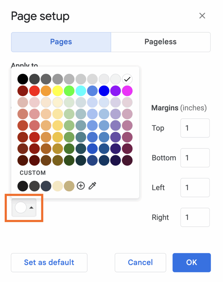 How To Change The Background Color On Google Docs