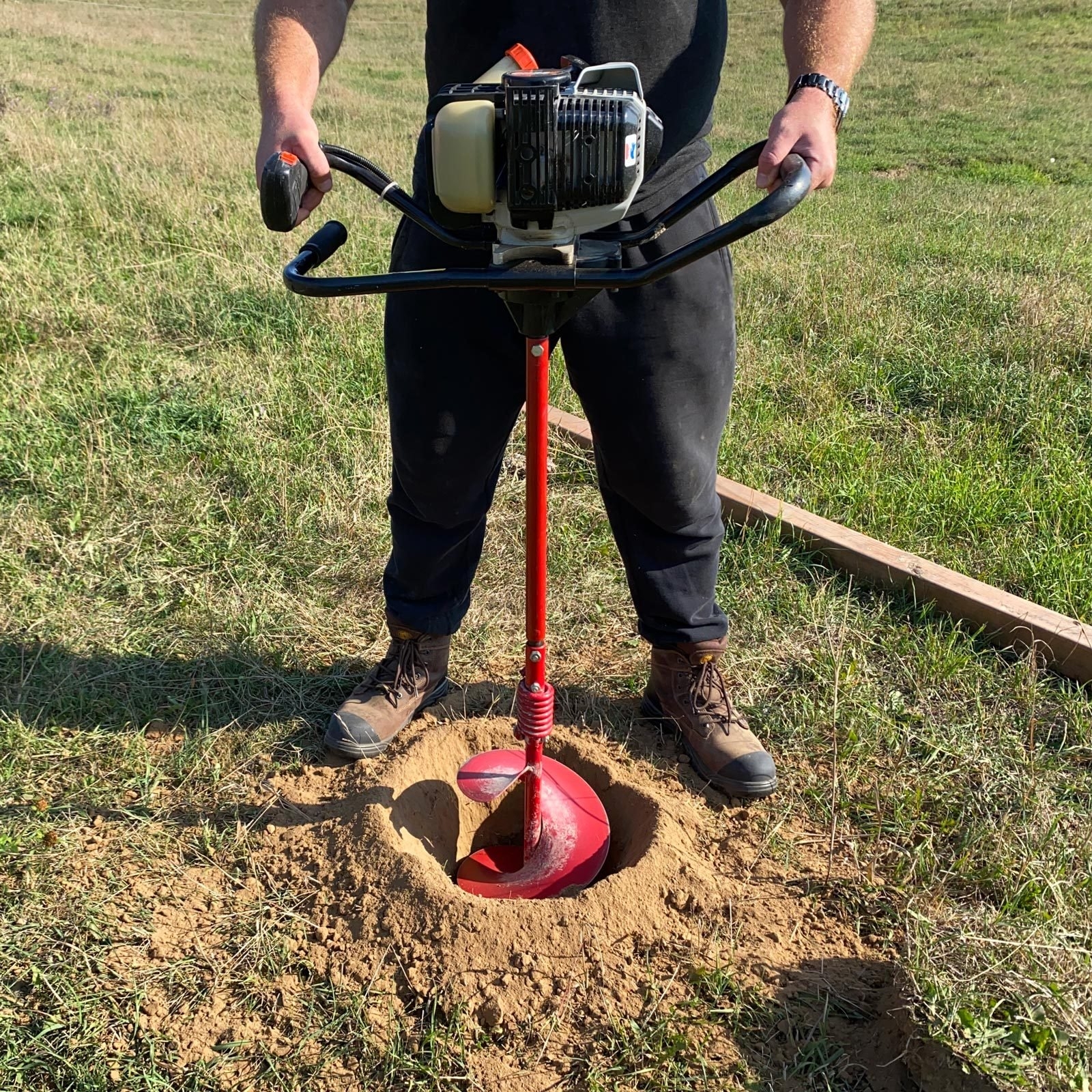 How To Dig A Post Hole Using A Power Auger Family Handyman