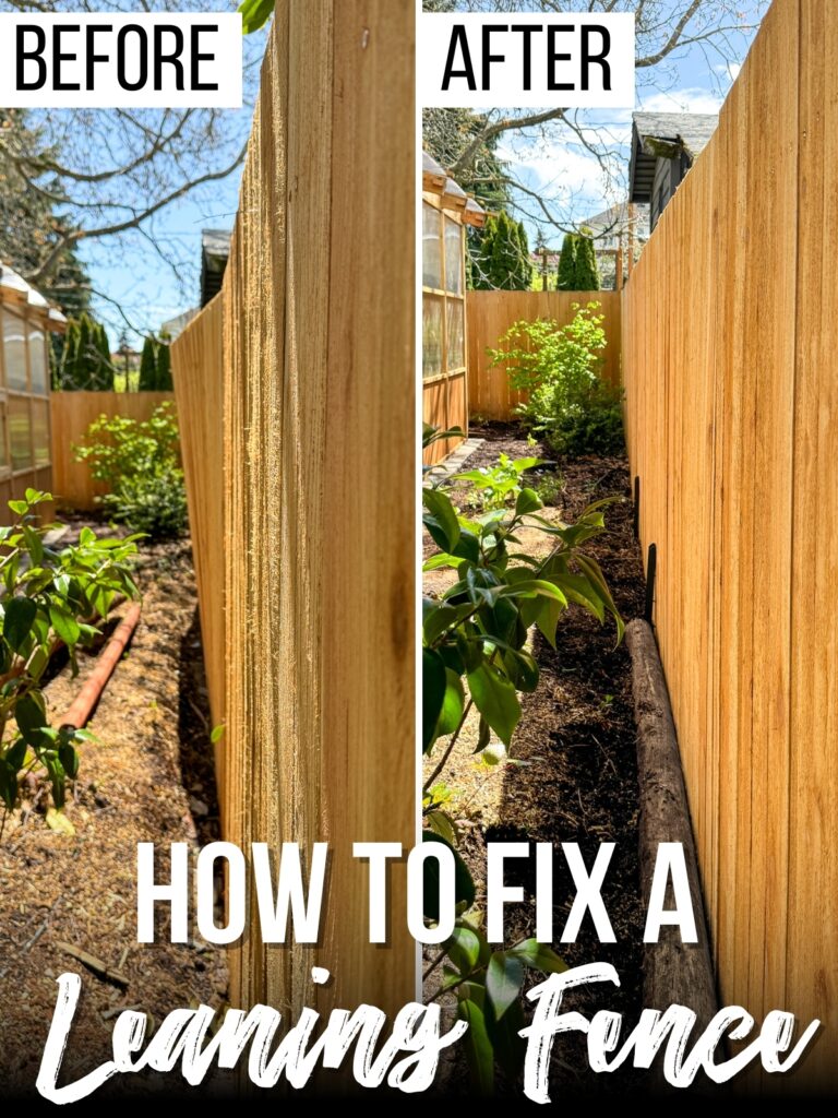 How To Fix A Leaning Fence the LAZY Way The Handyman s Daughter