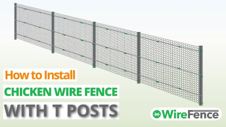 How To Install A Chicken Wire Fence With T Posts Quick Easy Wire Fence YouTube