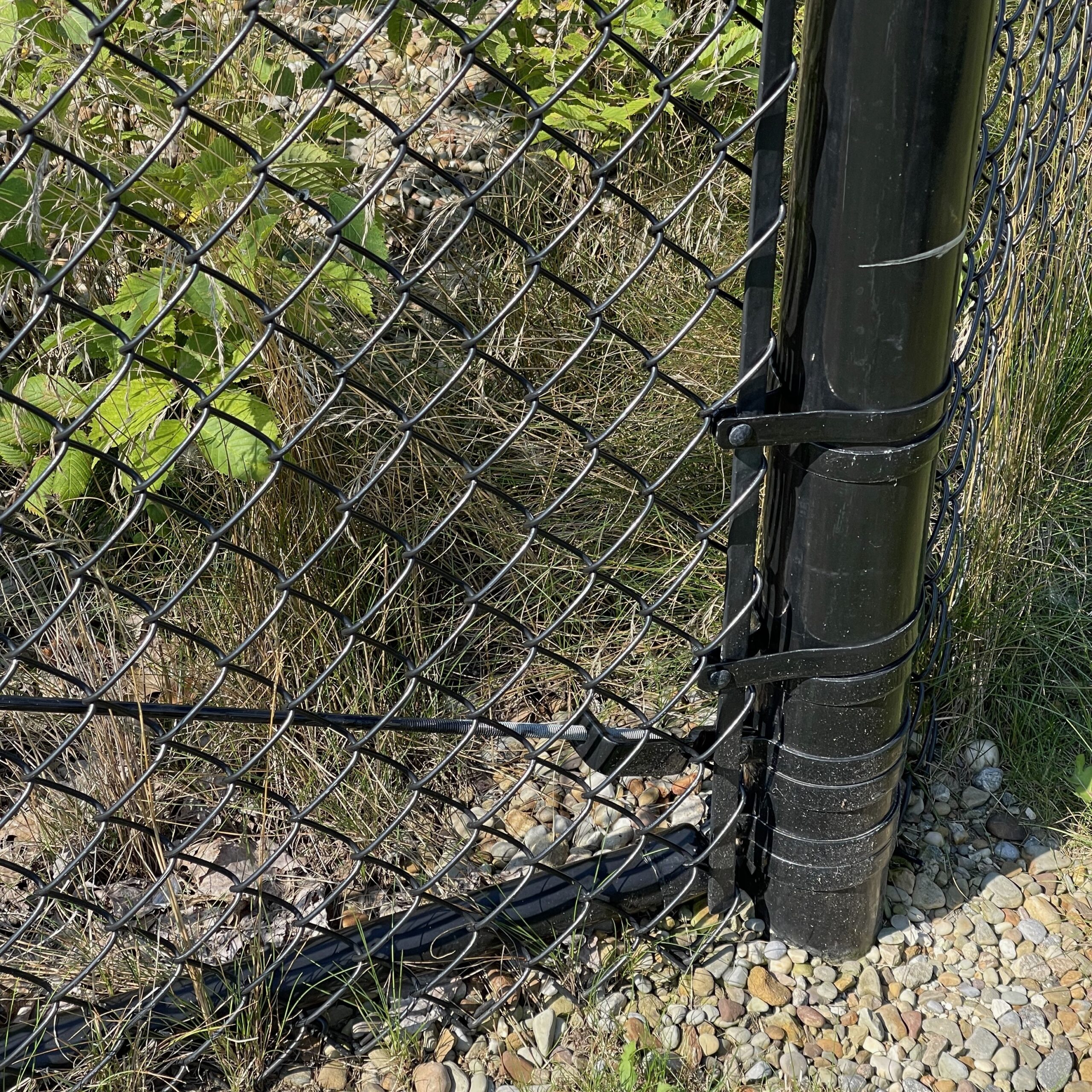 chain link fence post