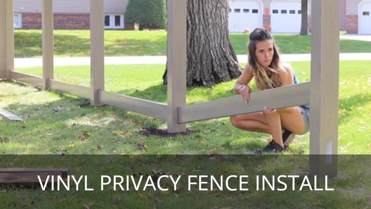 setting vinyl fence posts