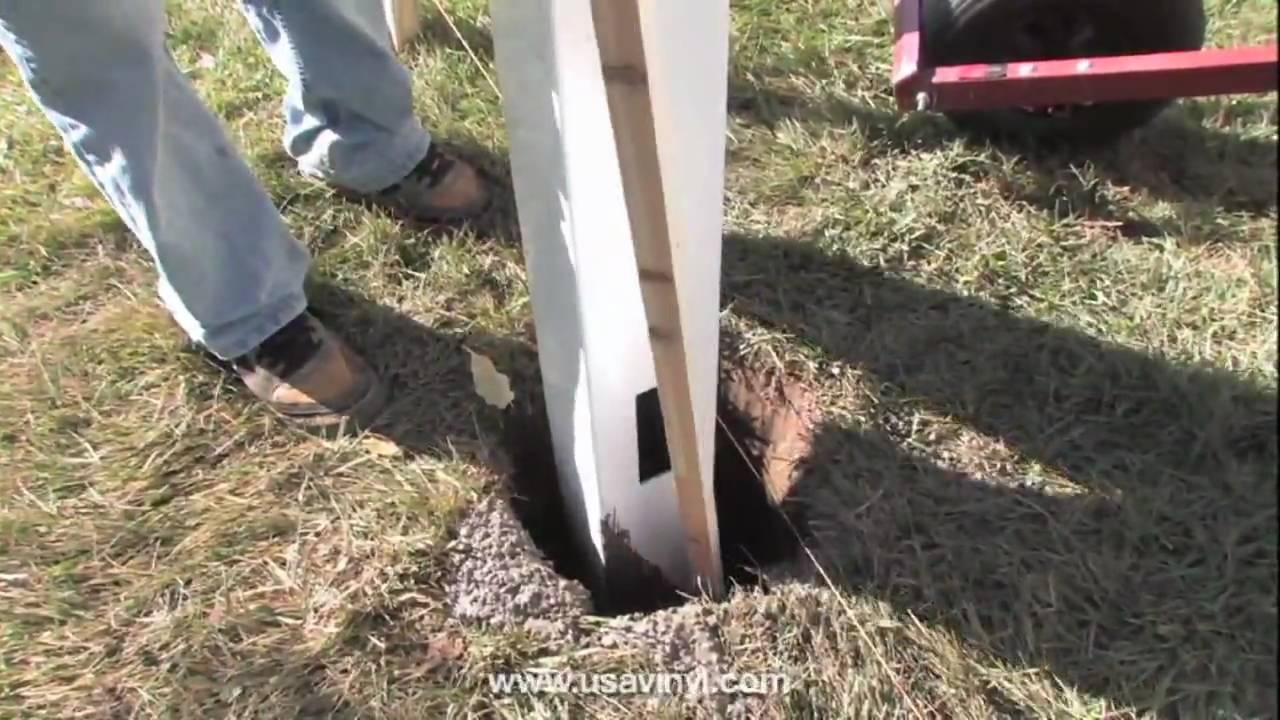 How To Install Vinyl Fencing Layout And Post Installation YouTube