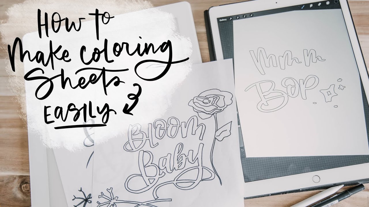 How To Make Your Own Coloring Sheets 2 Easy Tutorials YouTube