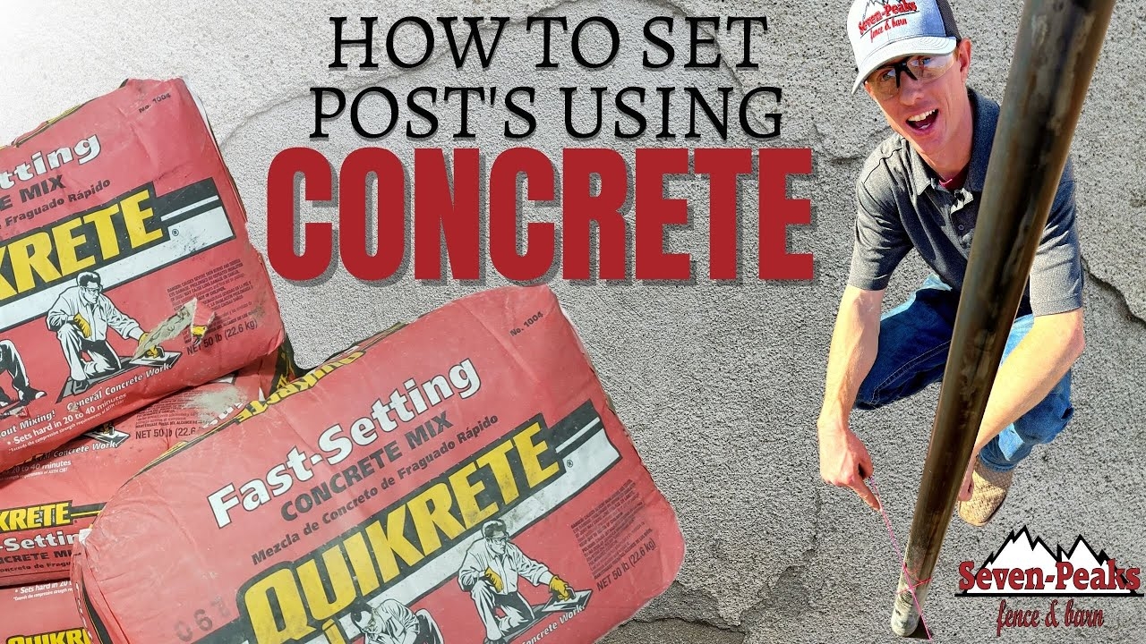 HOW TO SET POSTS USING CONCRETE WITHOUT MIXING YouTube