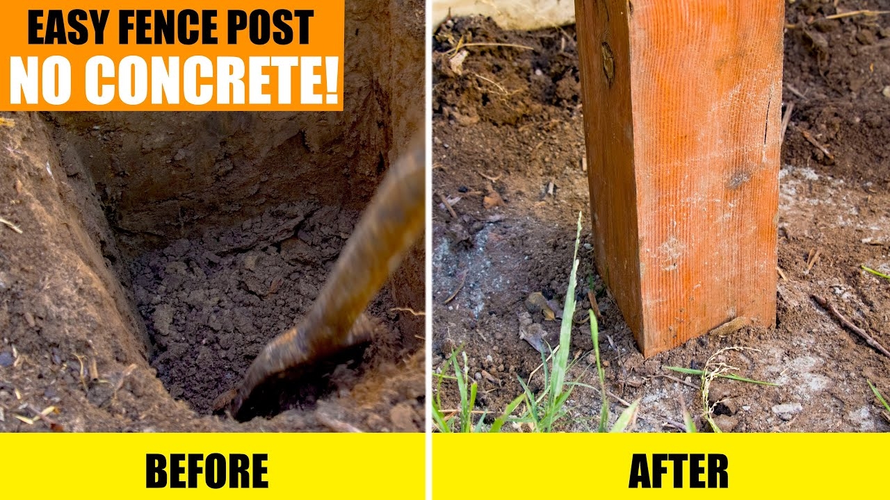 How To Set Up A Fence Post Without Concrete YouTube