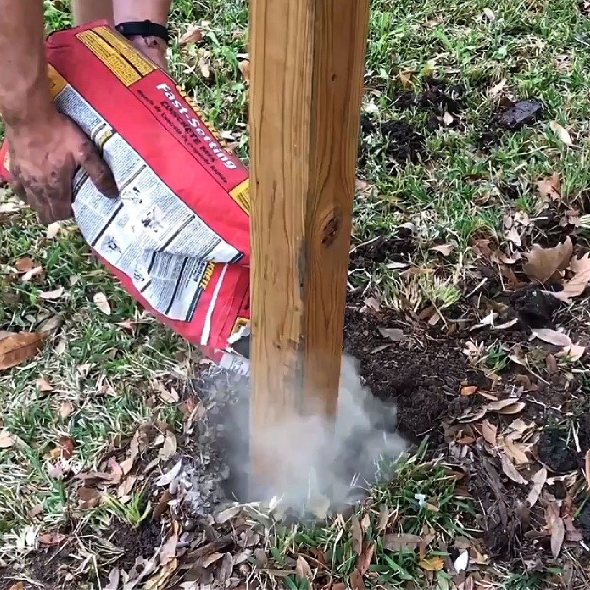 How To Set Wooden Fence Posts In Concrete Easy Steps Video Abbotts At Home