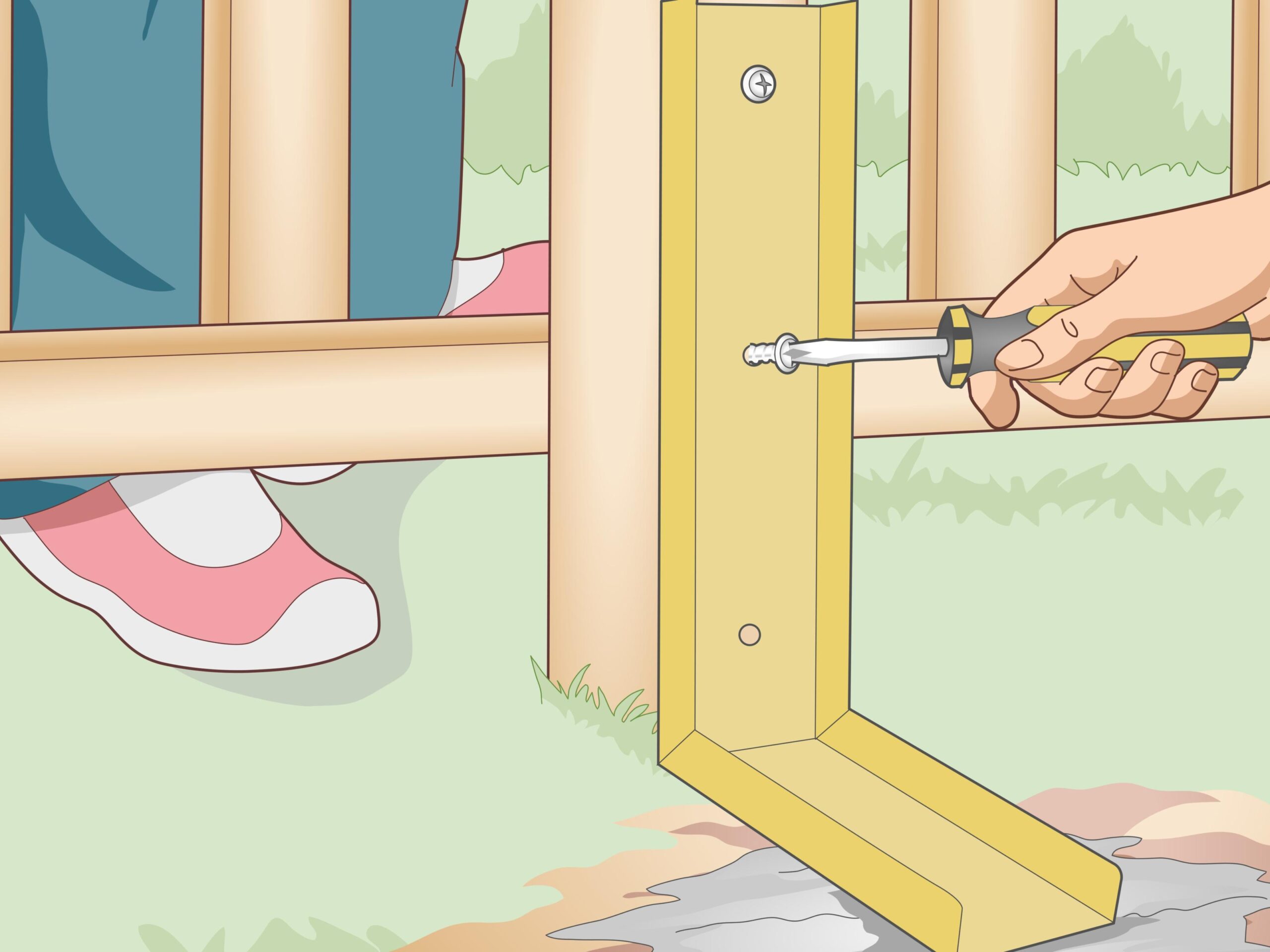 strating a leaning fence post
