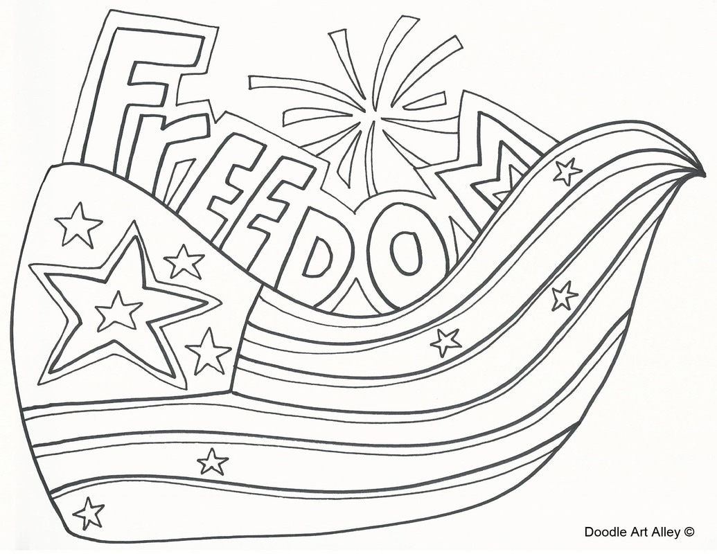 independence day coloring sheets