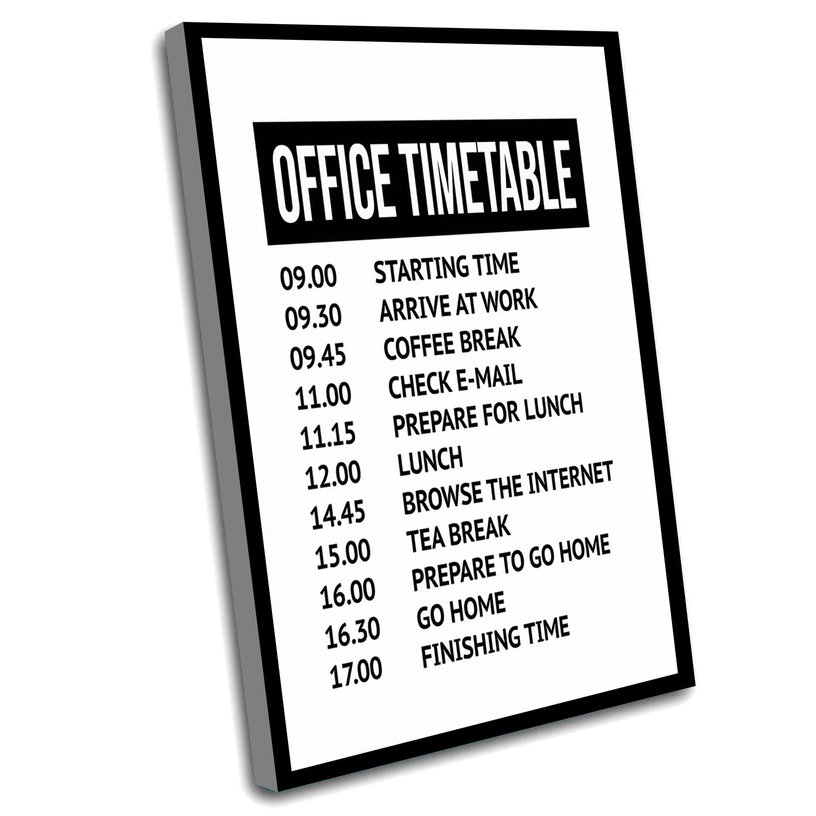 Inspiring Wall Art Office Timetable Funny Office Signs Office Wall Art Office Printable Art Funny Boss Gift Cubicle Signs Funny Coworker Gift 12x16 Inch Framed Wall Art Amazon ca Home